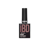 ibd Flash Gel Dreamy in 15mL bottle, LED/UV flash gel polish in a shimmering rose gold shade with glitter finish.